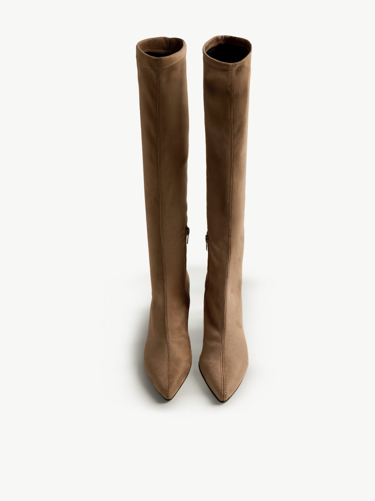 botas de tacón Mujer Botas beige 03