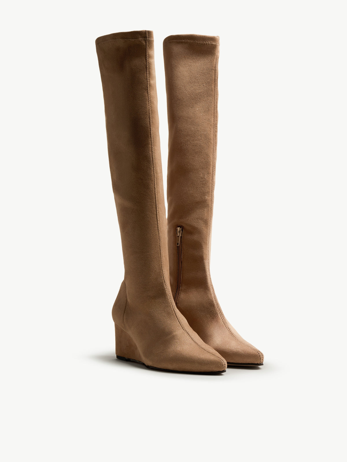 botas de tacón Mujer Botas beige 06