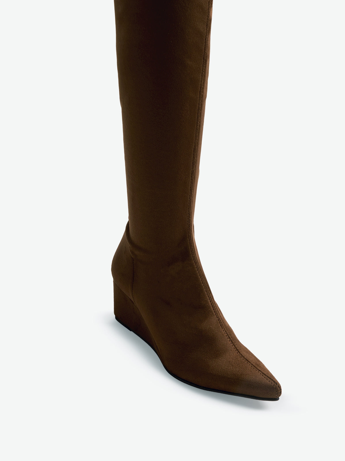 botas de tacón Mujer Botas de cuña marron 05