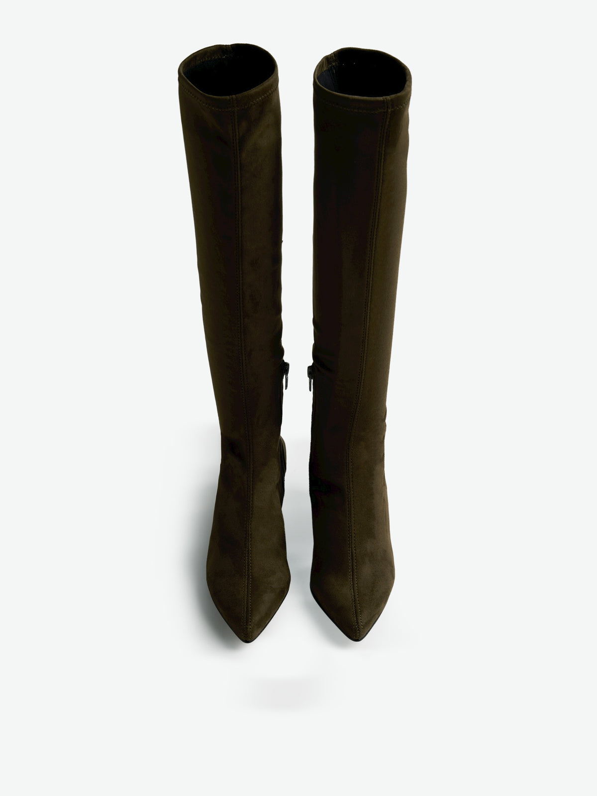 botas de tacón Mujer Botas de cuña verde 03