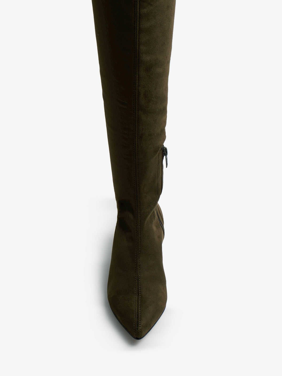 botas de tacón Mujer Botas de cuña verde 05