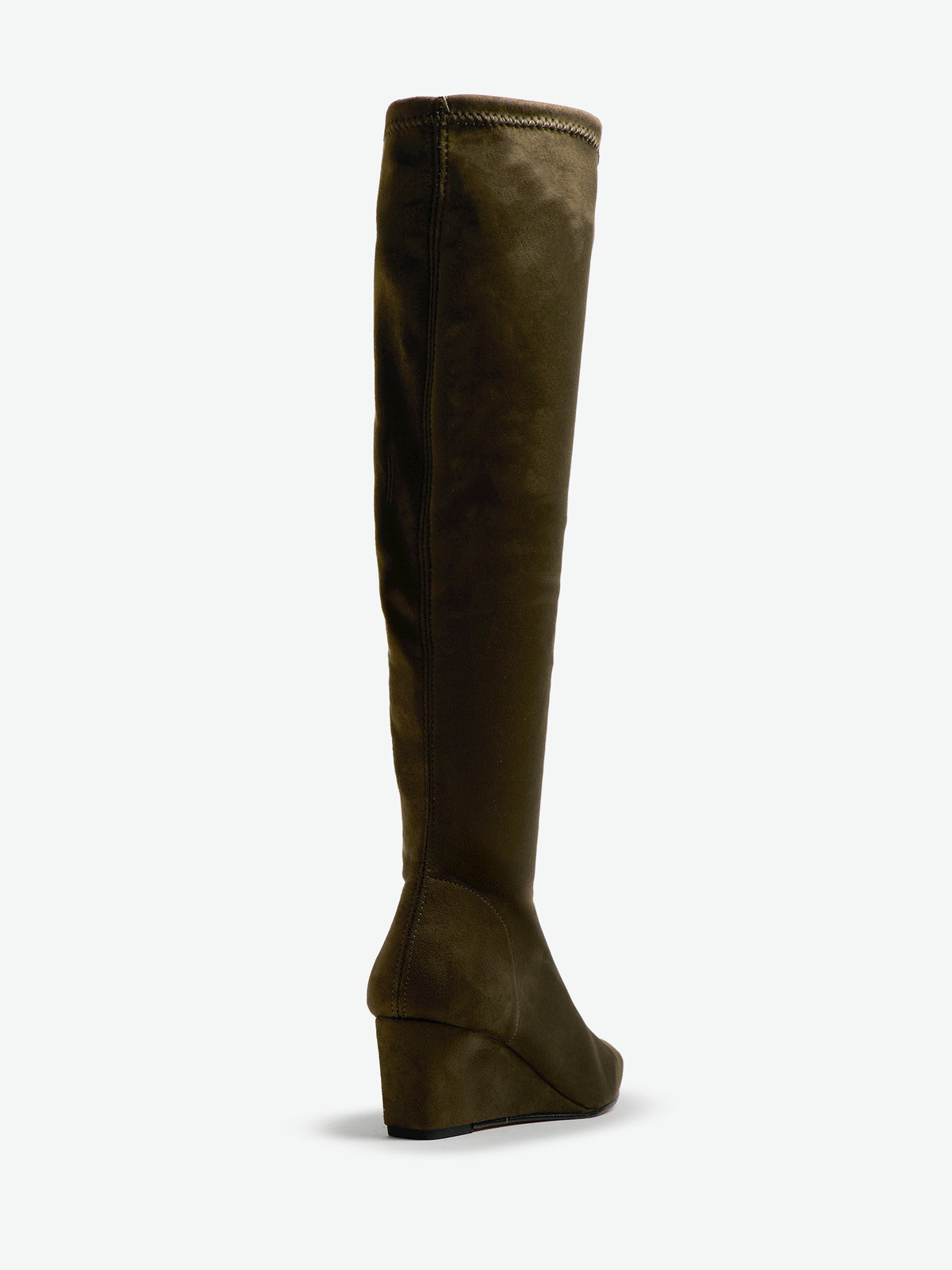 botas de tacón Mujer Botas de cuña verde 07