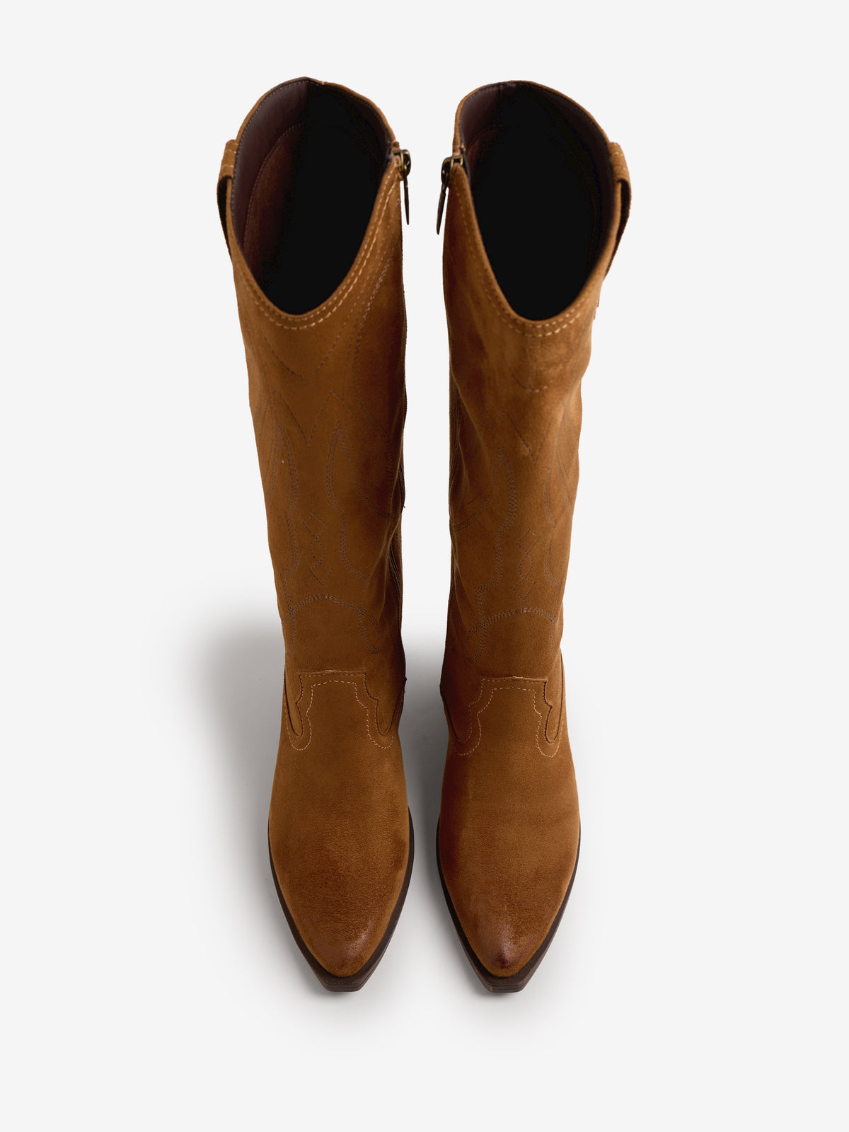 botas de tacón Mujer Botas cowboy marron 02
