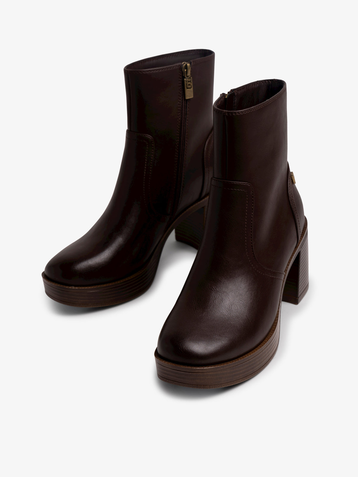 botines de tacón Mujer Botines marron 04