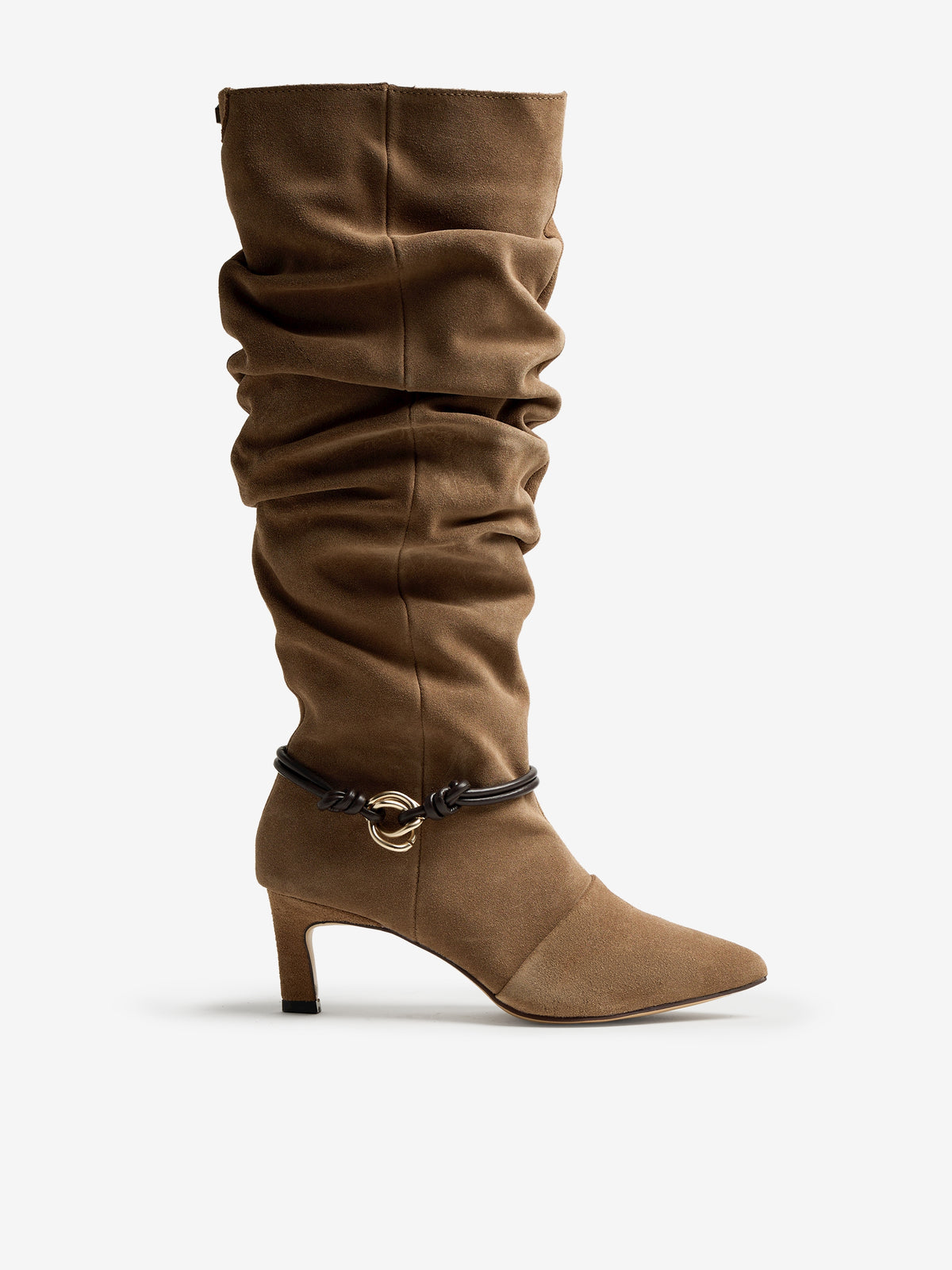 botas de tacón Mujer Botas beige 01