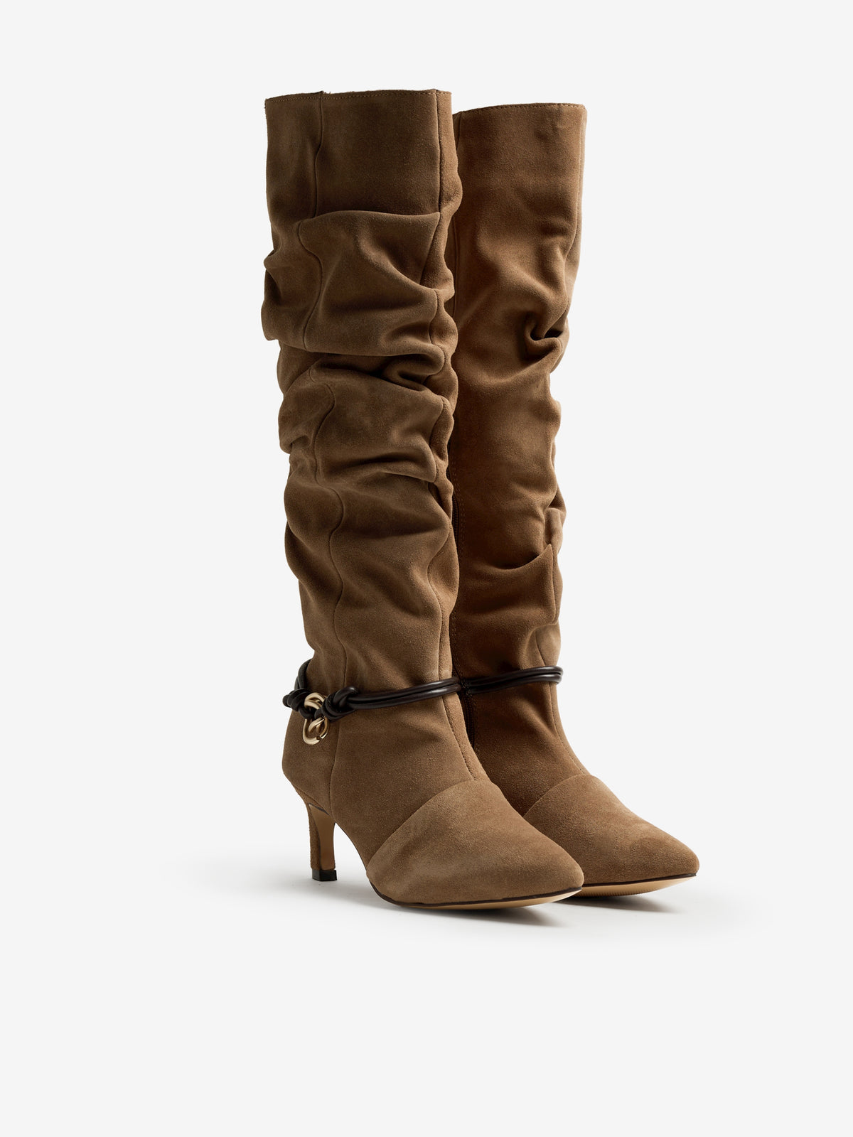 botas de tacón Mujer Botas beige 05
