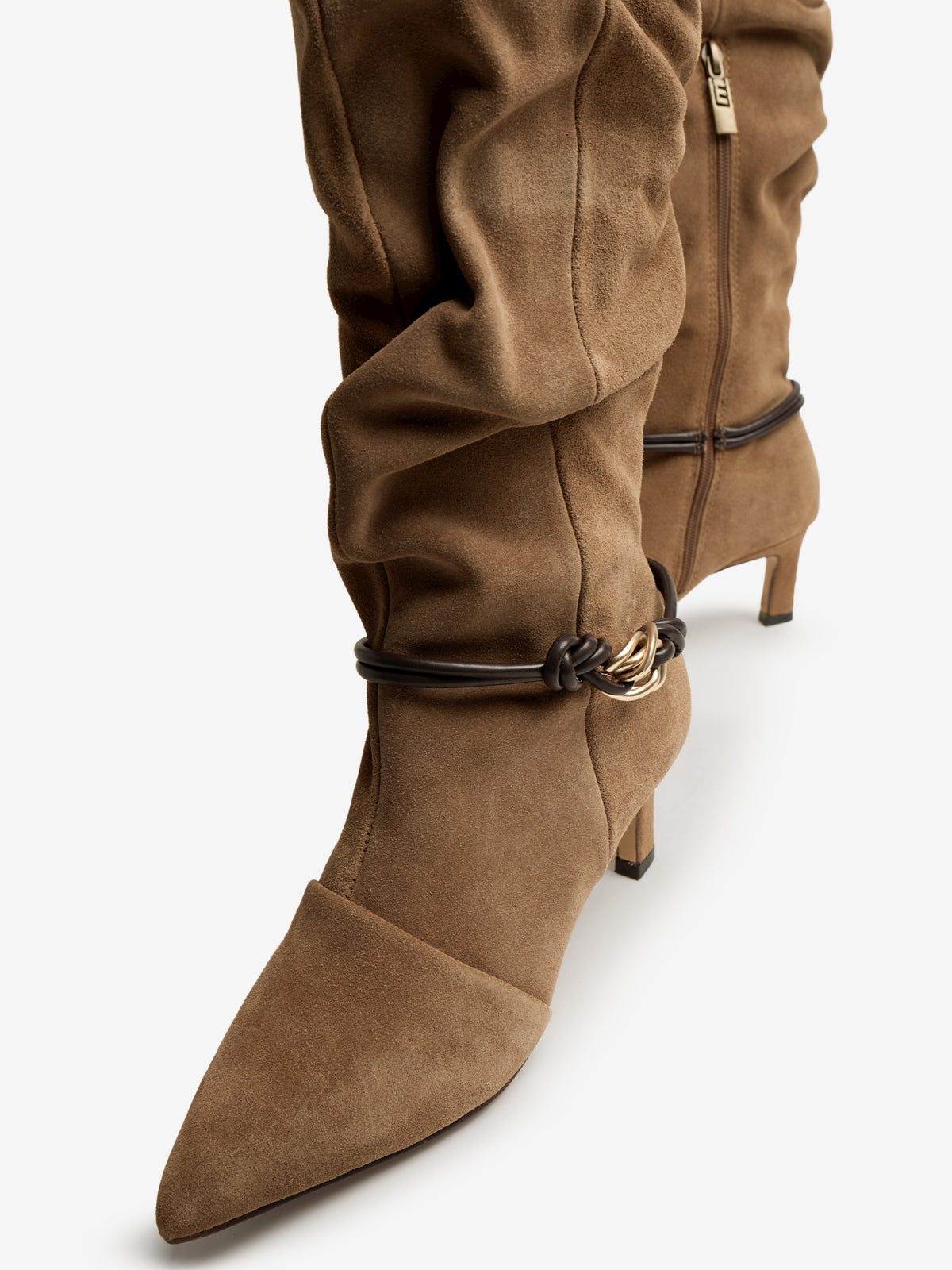 botas de tacón Mujer Botas beige 06