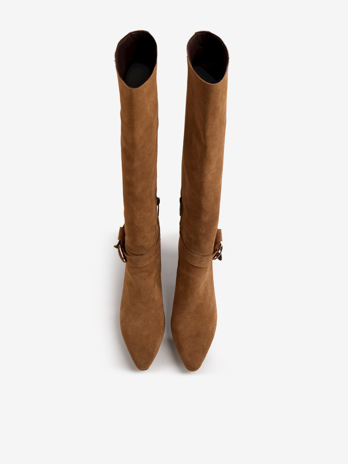 botas de tacón Mujer Botas beige 02