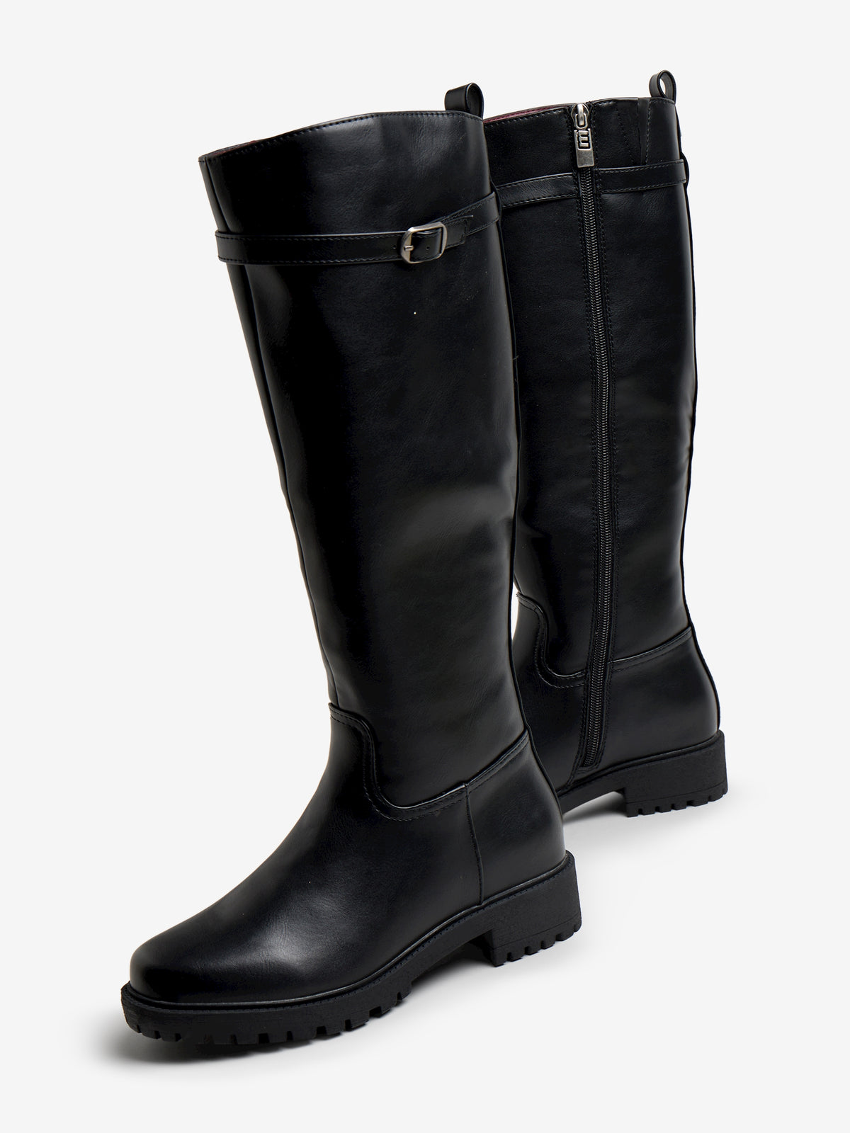 botas planas Mujer Bota alta negro 04