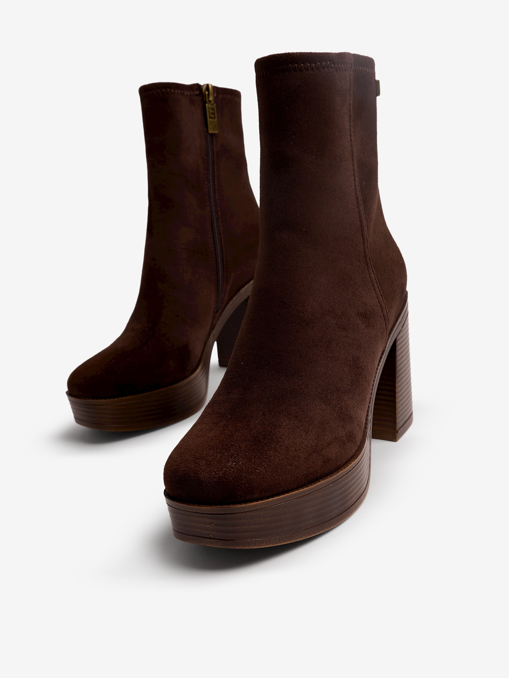 botines de tacón Mujer Botines marron 04