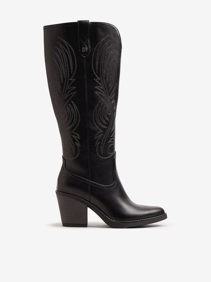 botas de tacón Mujer Bota alta negro 01