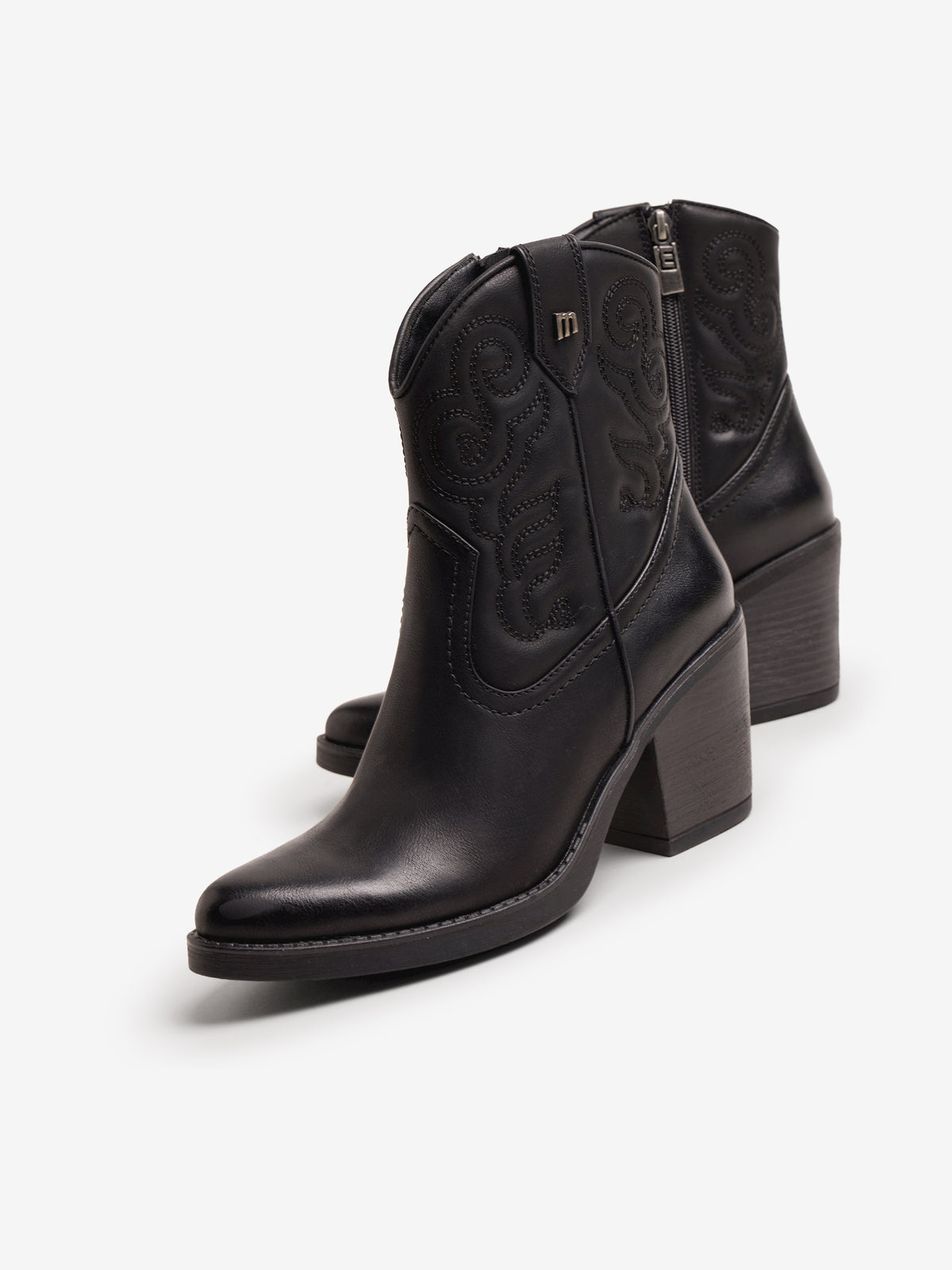 botines de tacón Mujer Botines negro 04