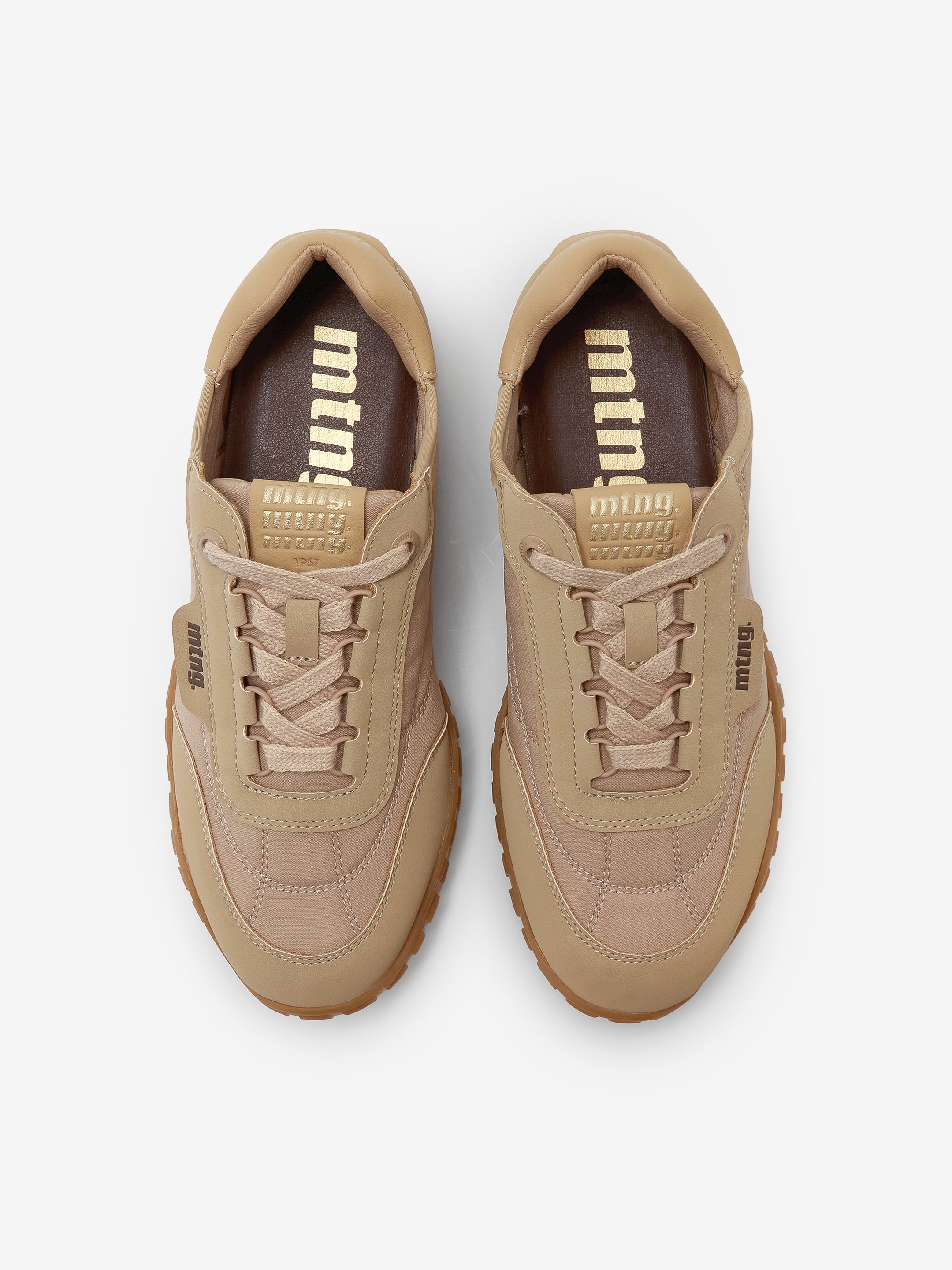 zapatillas Mujer Deportivas de Mujer beige 02