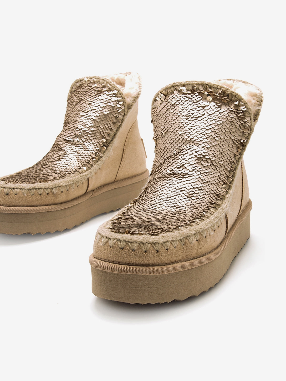 botines planos Mujer Botines apreski beige 06