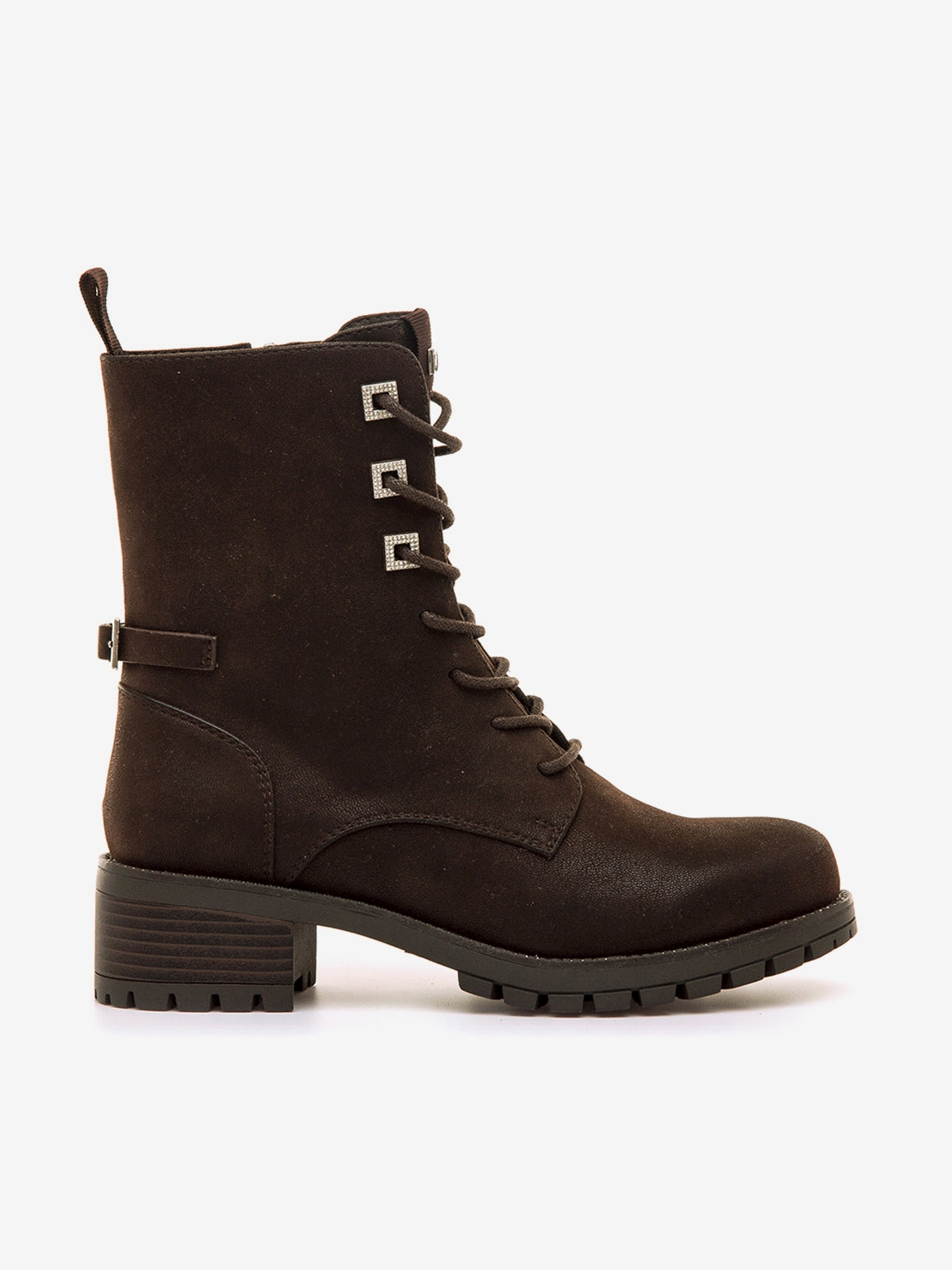 botines de tacón Mujer Botines militares mujer marron 01