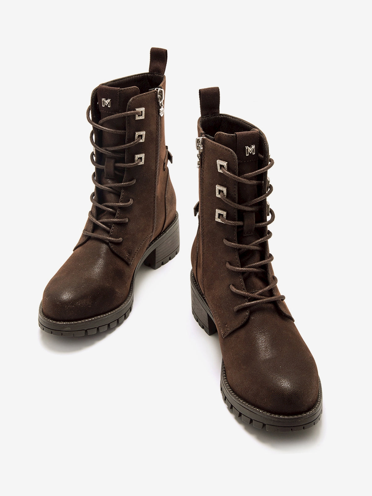 botines de tacón Mujer Botines militares mujer marron 04