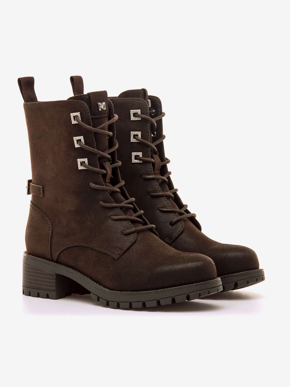 botines de tacón Mujer Botines militares mujer marron 05
