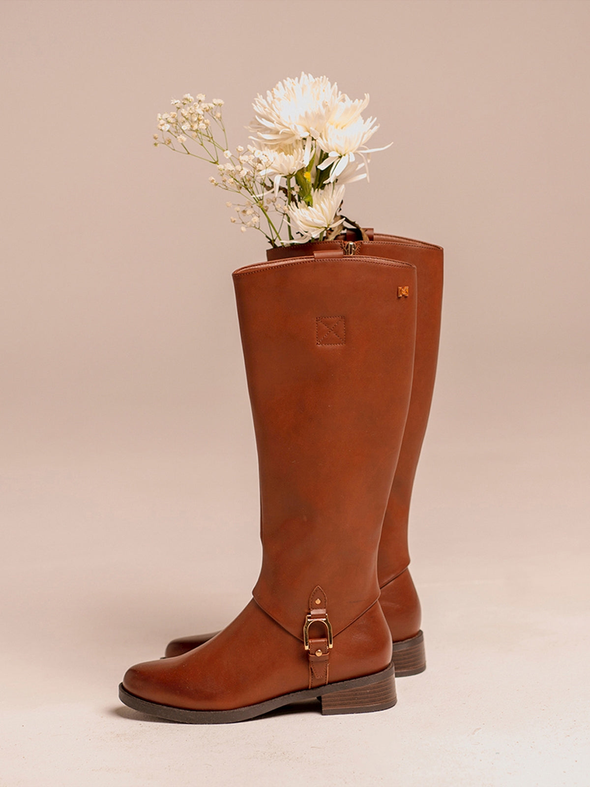 botas planas Mujer Botas para mujer marron 02