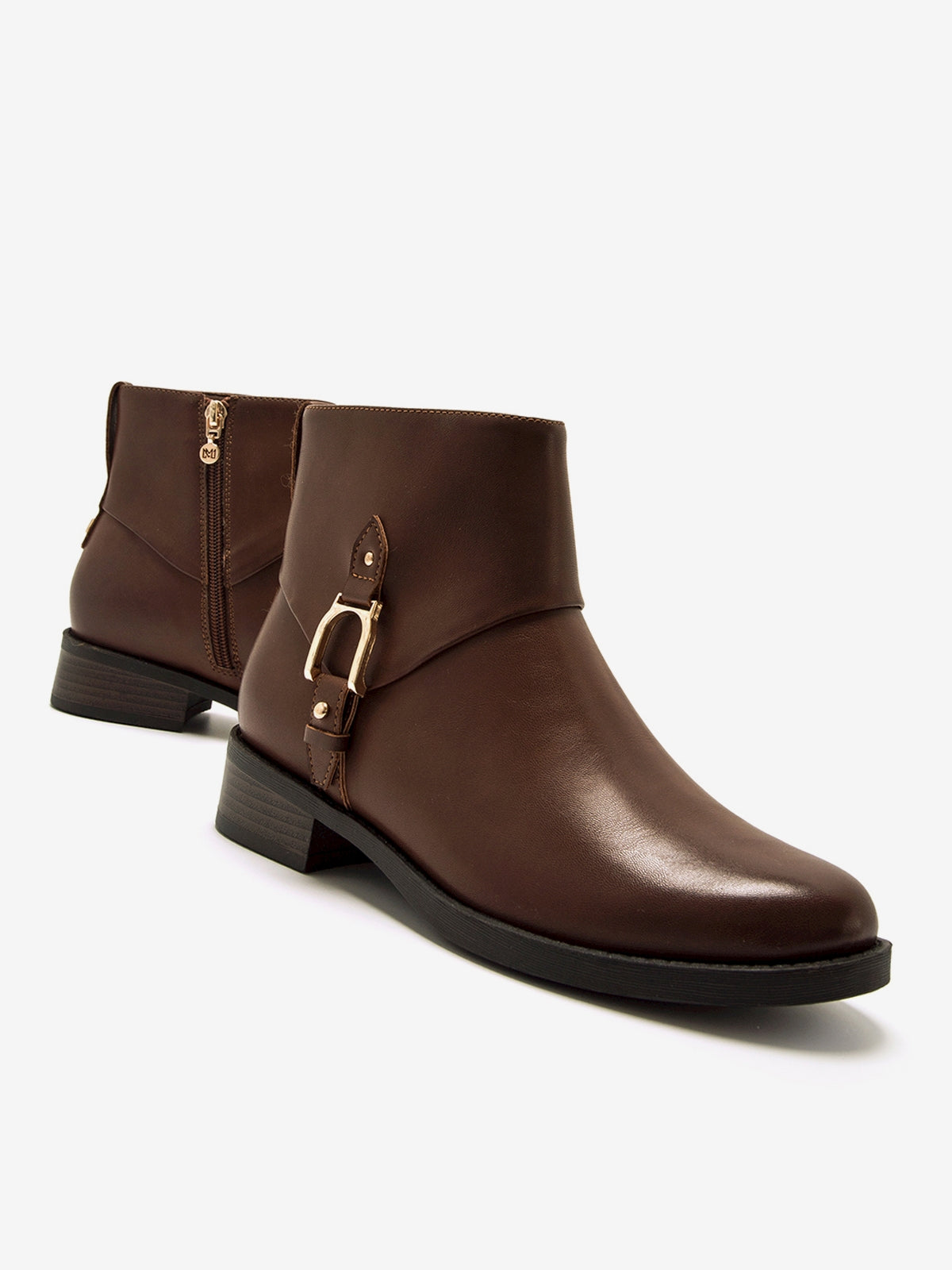 botines planos Mujer Botines para mujer marron 04