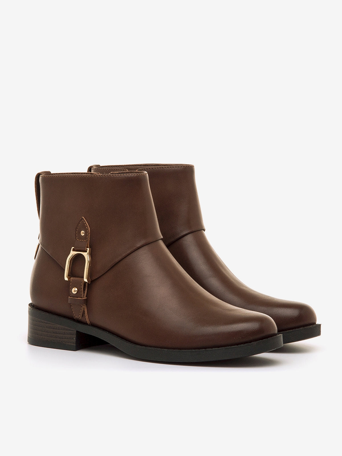 botines planos Mujer Botines para mujer marron 05