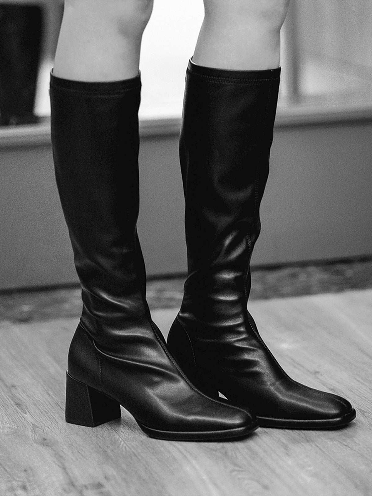 botas de tacón Mujer Botas para mujer negro 02