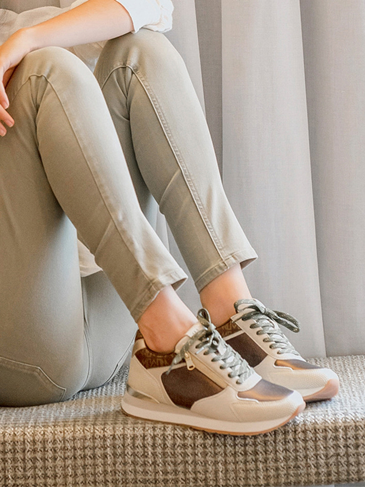 zapatillas Mujer Zapatillas para mujer beige 02