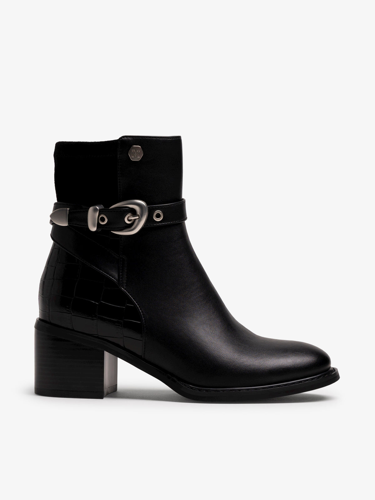 botines de tacón Mujer Botines negro 01