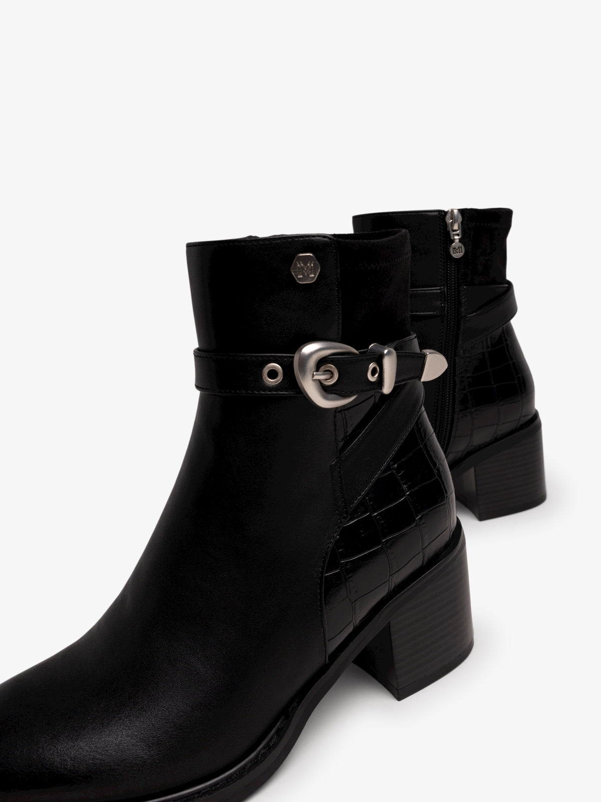 botines de tacón Mujer Botines negro 04