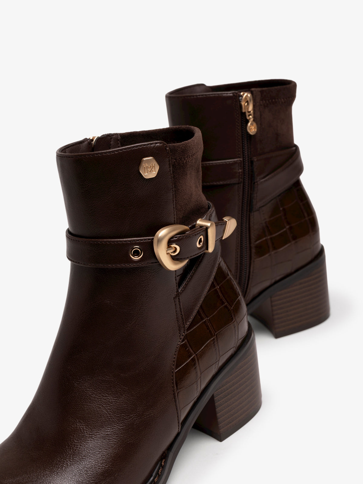 botines de tacón Mujer Botines marron 04