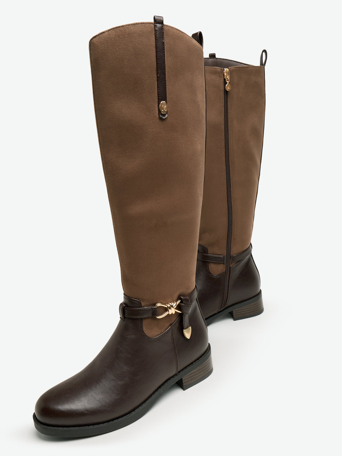 botas planas Mujer Botas marron 04