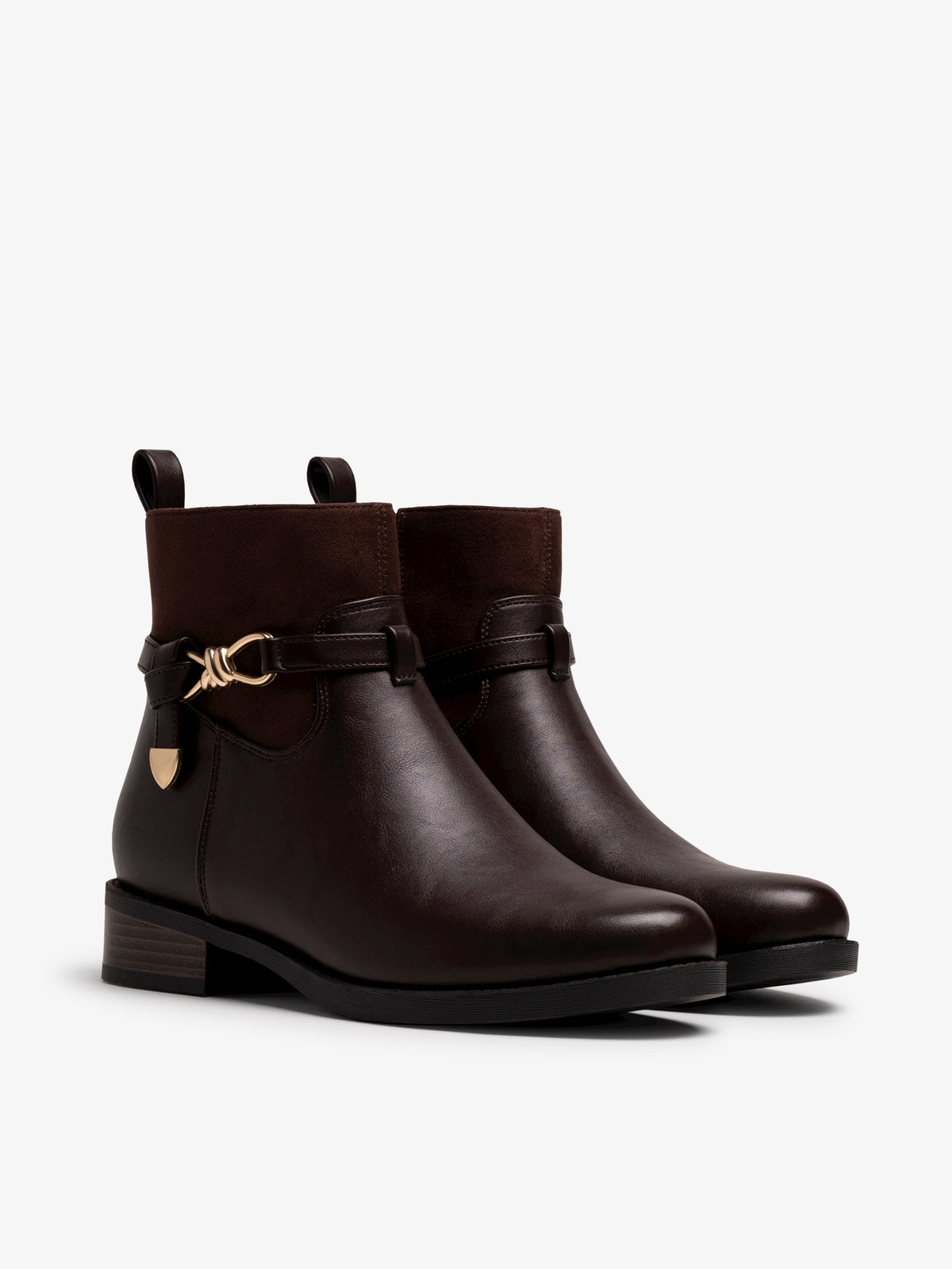 botines planos Mujer Botines marron 05