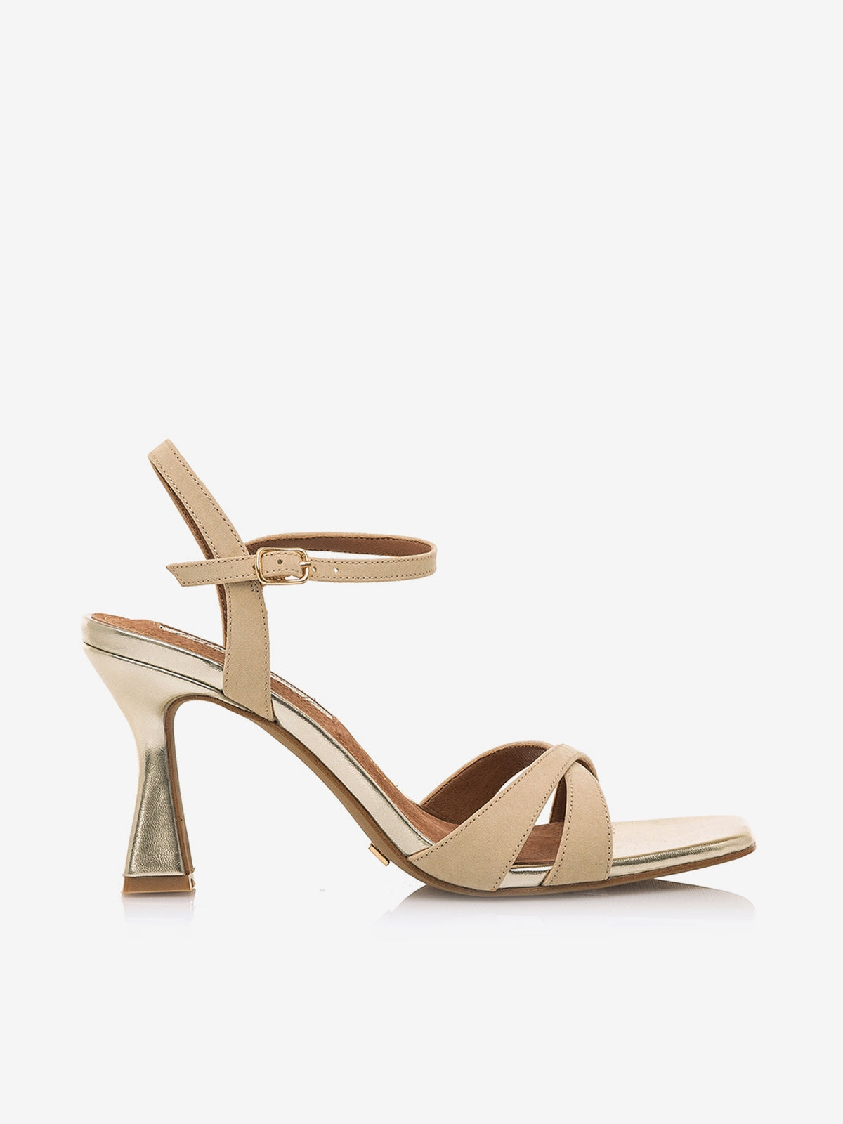 sandalias de tacón Mujer Sandalias de tacón beige 01