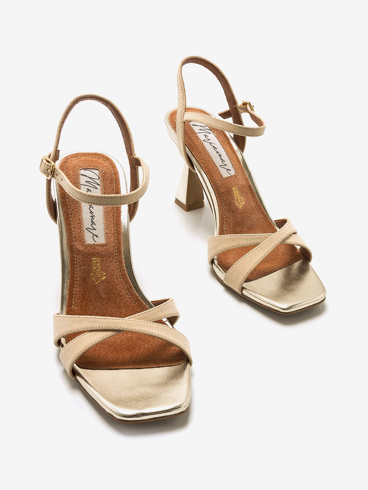 sandalias de tacón Mujer Sandalias de tacón beige 05