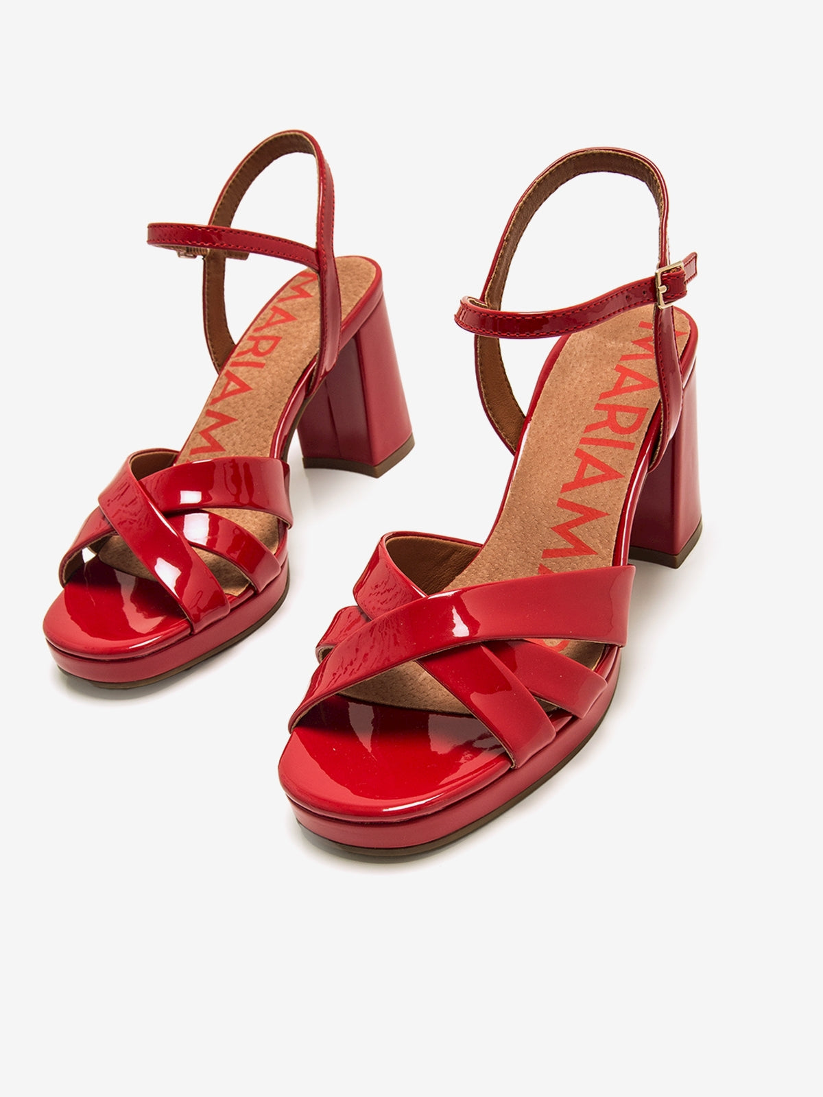 sandalias de tacón Mujer Sandalias de tacón rojo 06