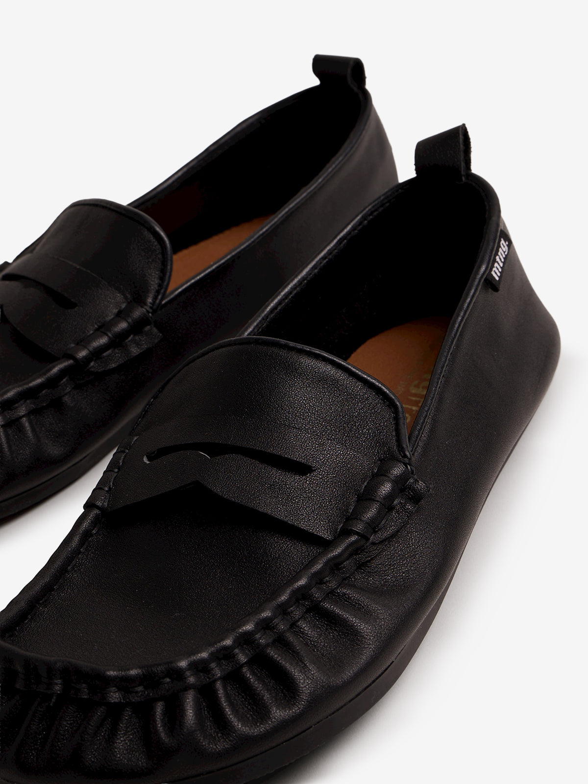 zapatos planos Mujer Mocasines negro 07