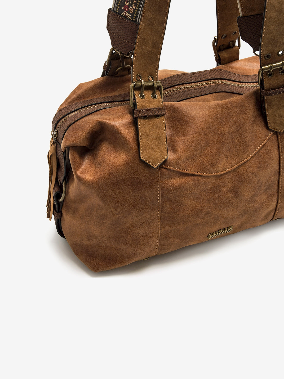 bolsos Mujer Bolso bowling marron 02