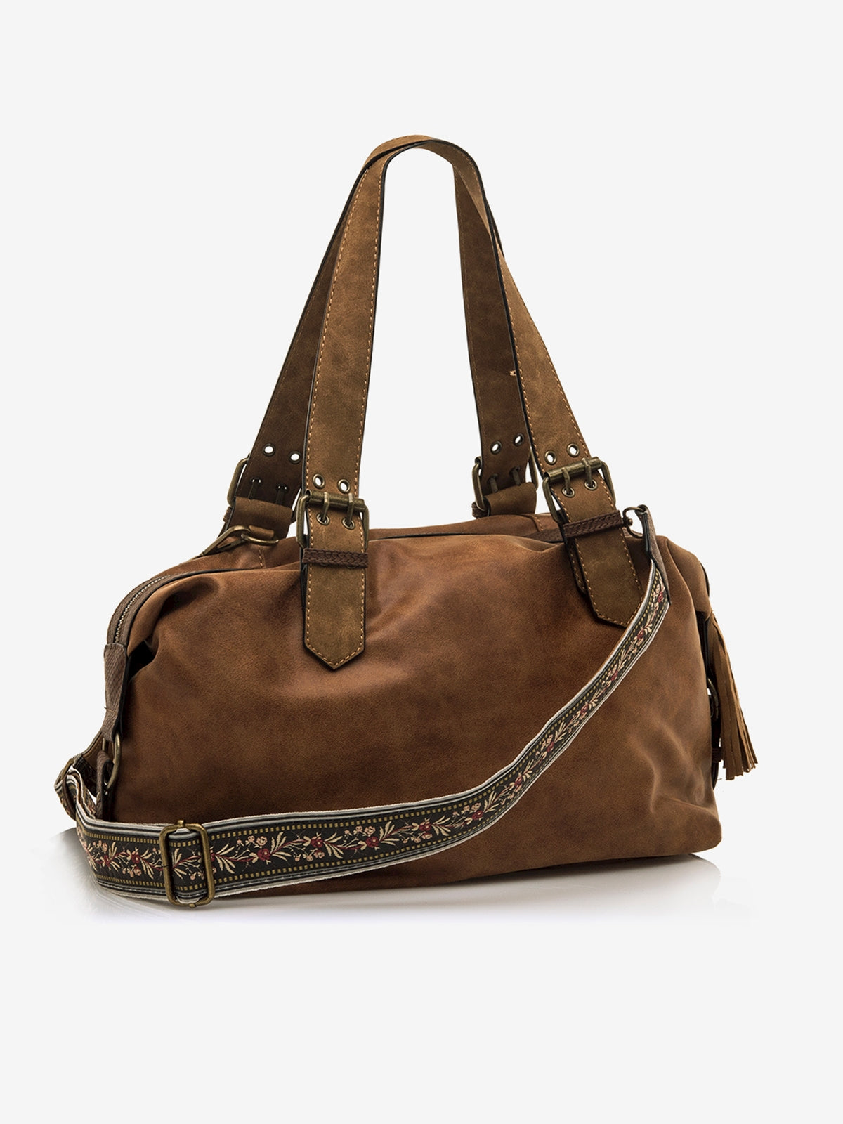bolsos Mujer Bolso bowling marron 04