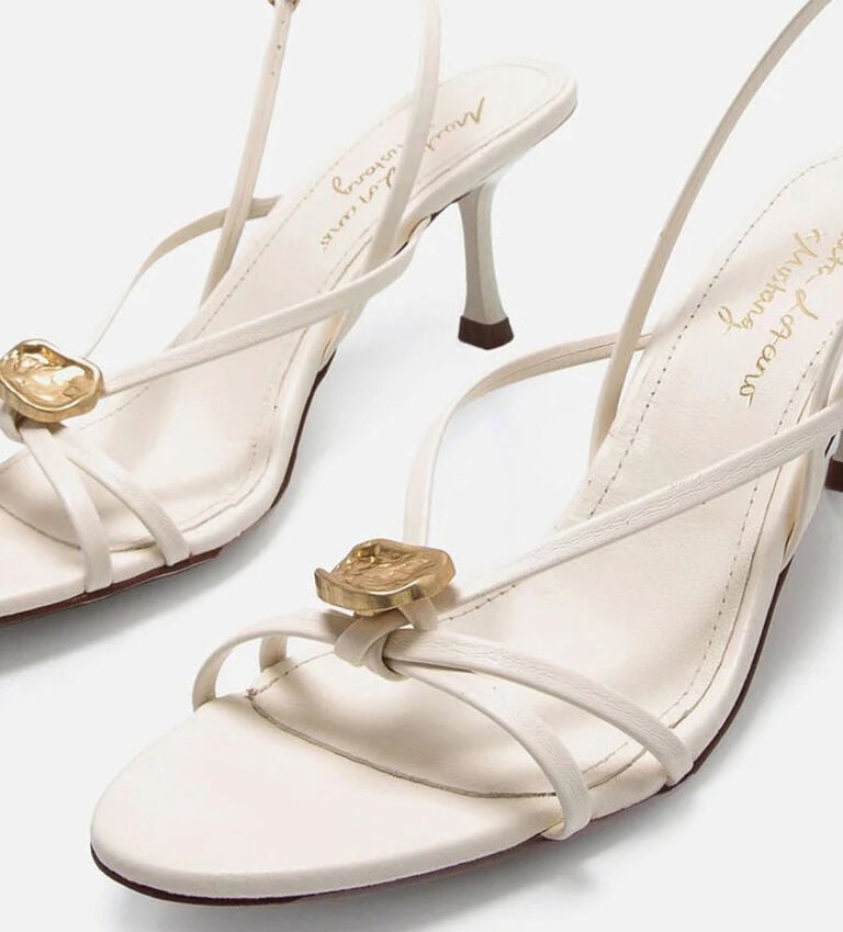 Sandalias de tacón Marta Lozano beige