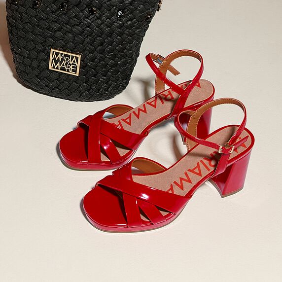 Compra CEFALU rojo 60520 Sandalias de tacón Mustang para Mujer