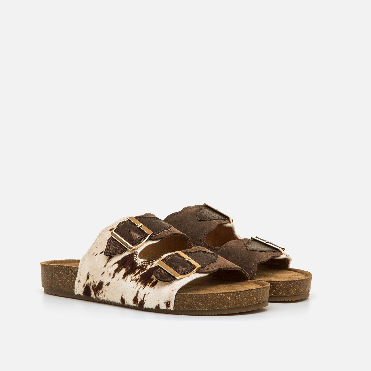 Sandales plates pour Femme mod&egrave;le LIN de MTNG image number 4