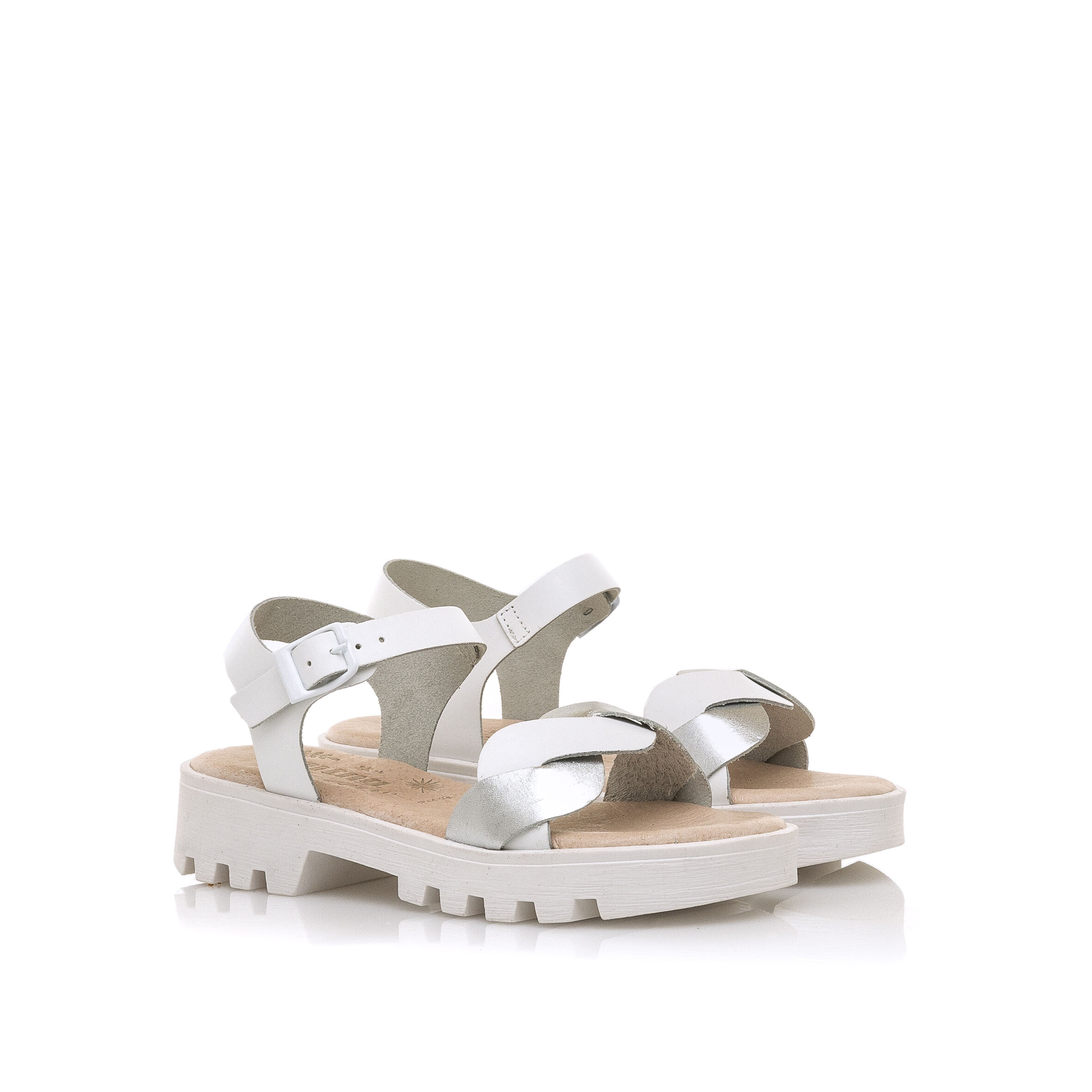ANGIE´S, SANDALIA NENA 3 TITAS C/FLOR Nº 21-26 #1025 -
