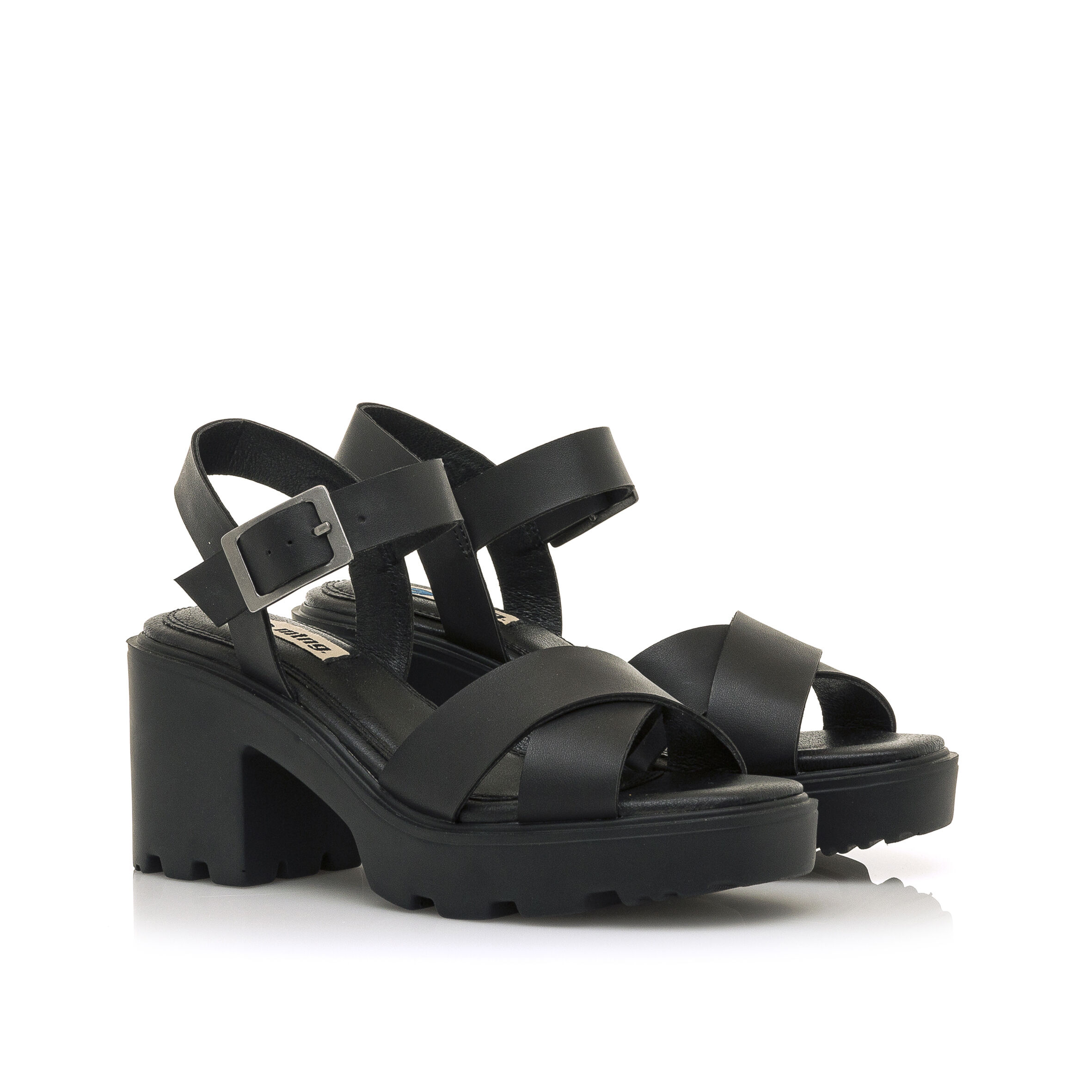 Sandalias de Tacón para Mujer - Doradas, Negras | MTNG Shoes