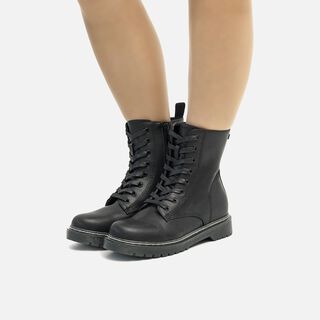 Botas de Niñas Blancas de Charol Estilo Militar