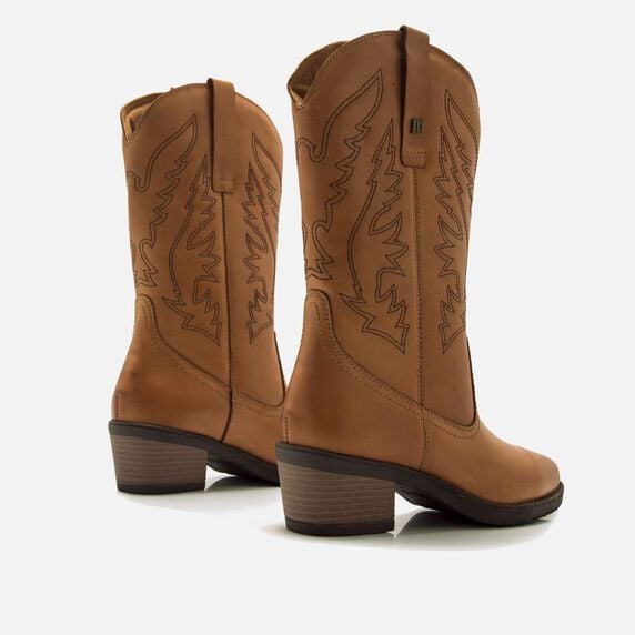 Mtng Botas Mustang Mujer 2021 Brown Botines De Tacon Mustang